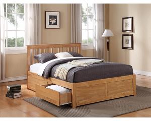 5ft King Size Pentre 2 Drawer Storage Oak Finish Wood Bed Frame